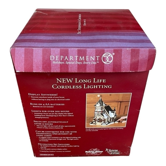 VNTG Christmas Village Department 56 St Stephen Church Victorian Cathedral - Picture 8 of 8